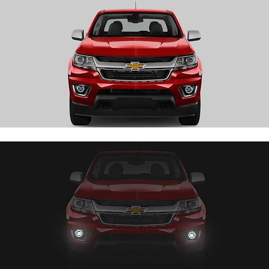 Tecoom LED Fog Lights Compatible with Chevy Colorado Silverado Camaro Tahoe/Suburban Avalanche/Ford Escape Mustang, Bumper Fog Lamps [Only Fit Model with 2 Same Fog light]