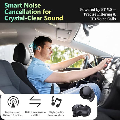 MLVOC 120W Fast Charging Car Charger with Earbuds, Retractable 4-in-1 USB-C & Lightning for iPhone & Android (Black)