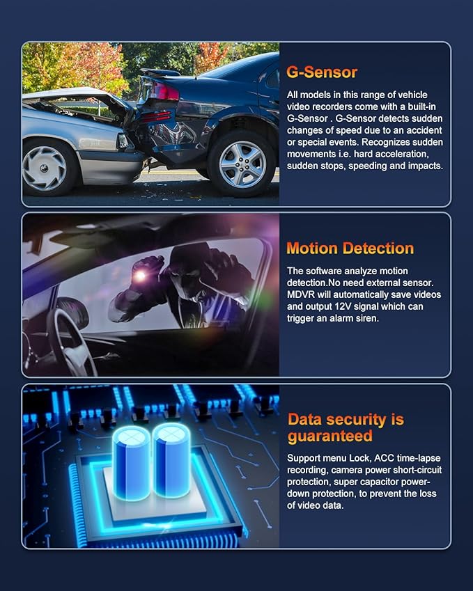 8CH Mobile DVR Monitor Camera System with WiFi Live GPS Tracking HDD MDVR Video Recorder 7" Touch Screen Monitor and 4 1080P Rear Side View Camera Waterproof Night Vision for RV Truck Trailer Tractor
