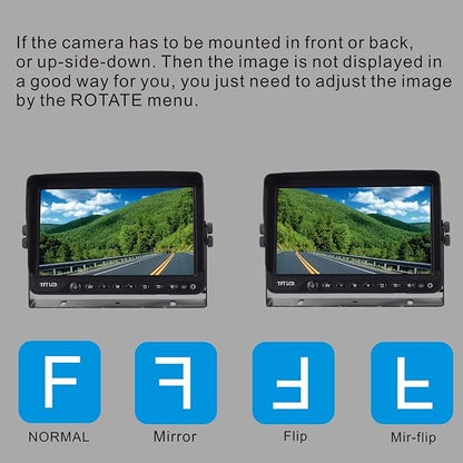 AHD 1080P 7" Reverse Rear View Backup Camera System, Camera with Night Vision Waterproof IP69K Vibration-Proof 10G for Tractor/Truck/Bus/Motorhome/Excavator/Caravan/Skid Steer/Harvester