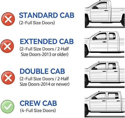 Window Visors Rain Guards for 2019-2025 Dodge Ram 1500 Crew Cab (New Body Style), Out-Channel Window Vent Wind Deflectors Visors Shades for 19-25 Ram 1500 Full-Size Cab