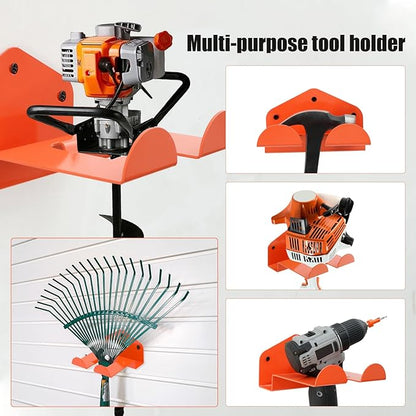4Pack Weedeater Hanger Wall Mounted Grass Trimmer Rack Heavy Duty Garden Tool Hanger Steel Weed Whackers Holder Hedge for Grass Garden Tools