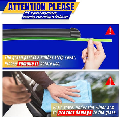 3 wipers Replacement for 2010-2014 Subaru Outback/2010-2014 Subaru Legacy, Windshield Wiper Blades Original Equipment Replacement - 26"/19"/14" (Set of 3) U/J HOOK