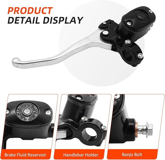 JAVIK Front Brake Master Cylinder for Polaris Sportsman 300 400 450 500 550 570 700 800 850 1000 Scrambler 850 1000 Hawkeye ETX,OEM# 2203051 2010276 2010440 2010442 2203060
