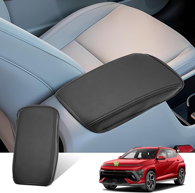 Ruiya 2024 2025 Kona Armrest Cover,for Hyundai Kona SX2 2024 Accessories Center Console Cover 2024 Kona Armrest Cover Protector Compatible with 2024 2025 Hyundai Kona SE/SEL/Limited/N Line