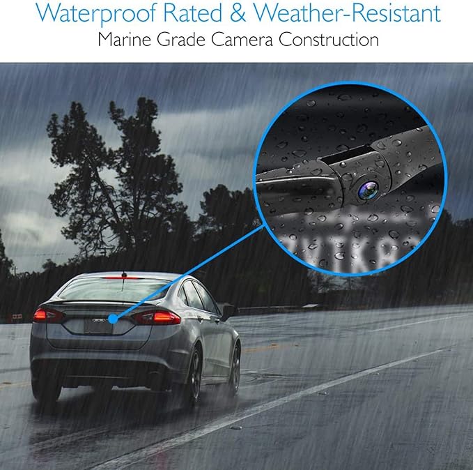 Pyle Dash Cam, Rearview Mirror Monitor, Night Vision, 7.4” LCD Screen, Backup Camera, Slim Bar Design, Waterproof IP-69, G-Sensor, Audio Recording, 32GB Memory Slot, Universal Mount, Includes Cables