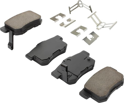 Premium Semi-Metallic Rear Brake Pads (1001-0536M) Compatible with 1991-2012 Acura/Honda/Isuzu (CL/CR-V/EL/Element/Legend/Oasis/Odyssey/RDX/RL/TL)