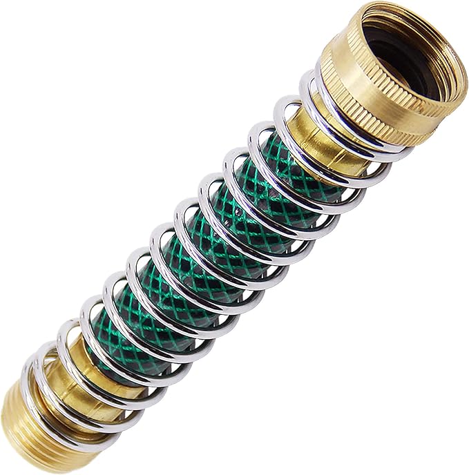 Garden Hose Extension Adapter, Hose Kink Protector with Coil Spring, 4 Pack