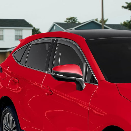 Voron Glass in-Channel Extra Durable Rain Guards for Toyota Venza 2021-2025, Window Deflectors, Vent Window Visors, 4 Pieces - 200683