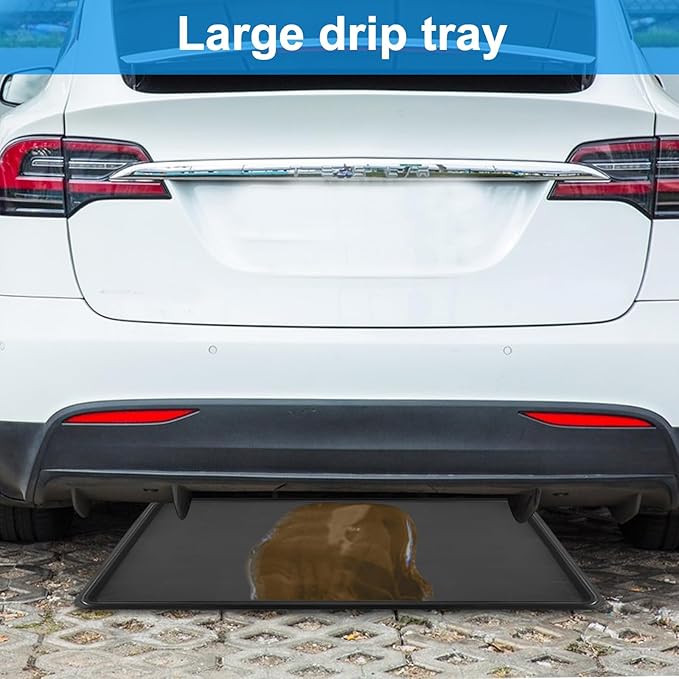 6Pcs Extra Large Auto Oil Drip Pan- 35.4 x 24 x1.6 Inches Oil Drip Tray for Under Car Plastic Oil Tray,Oil Catch Pan Replacement Tray to Keep Garage Floor Show Room Driveway Safe and Clean