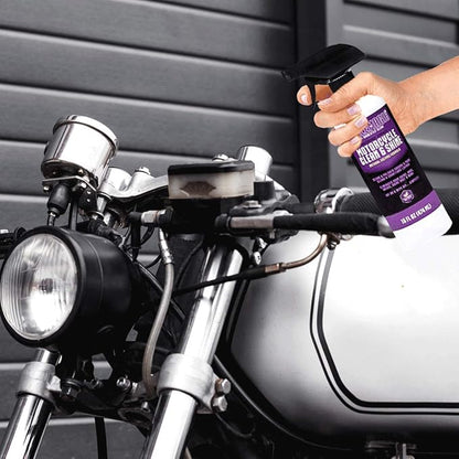 CycleMagic Motorcycle Clean and Shine - Motorcycle Cleaner & Conditioner | Chrome Cleaner, Leather Cleaner, Paint & More | Eliminates Grime, Brake Cleaner, Dirt & Debris | USA Made (16oz Spray Bottle)