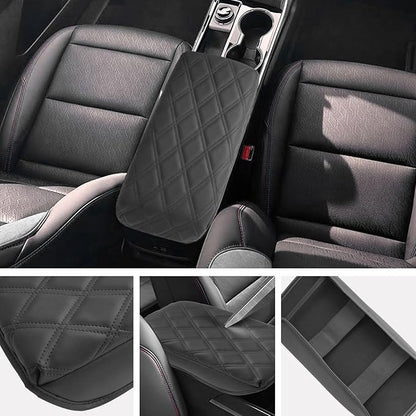 SXCY for 2025 Chevy Equinox Armrest Cover Pad for Equinox 2025 Center Console Armrest Cover 2025 Equinox Center Console Cover 2025 Equinox Middle Console Cover (Adding Pad 2-Line Rhombus Style)