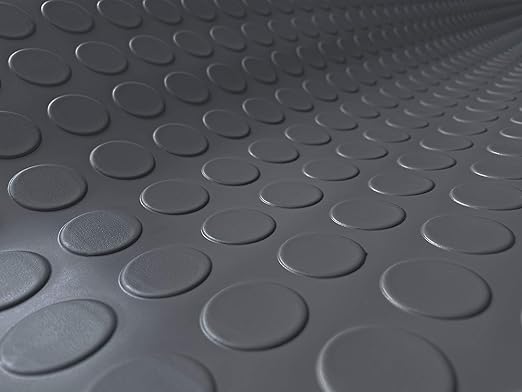 G-Floor Large Coin Pattern Vinyl Garage Floor Protector Mat (8'6" x 24', Slate Grey), Extremely Durable, Waterproof Parking Pad and Flooring