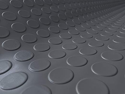 G-Floor Large Coin Pattern Vinyl Garage Floor Protector Mat (8'6" x 24', Slate Grey), Extremely Durable, Waterproof Parking Pad and Flooring