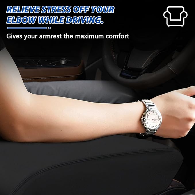 Center Console Cover Compatible with 2025 Subaru Forester, Leather Armrest Cover Arm Rest Box Lid Cover