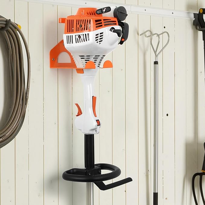 Weed Eater Hanger, Garage Organization Wall Hanger, Weed Eater Holder Heavy-Duty String Trimmer Rack for Hedge Trimmer, Garden Tools, Garage, 2 Pack