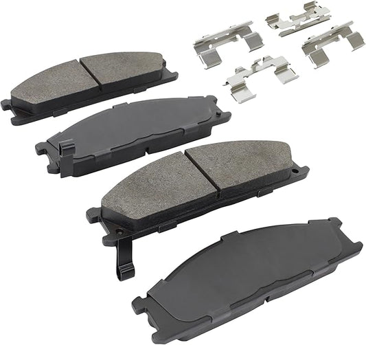 Premium Semi-Metallic Front Brake Pads (1001-0333M) Compatible with 1986-2016 Nissan/Subaru (D21/Frontier/NP300/Pathfinder/Pickup/SVX/Urvan/Van & More)