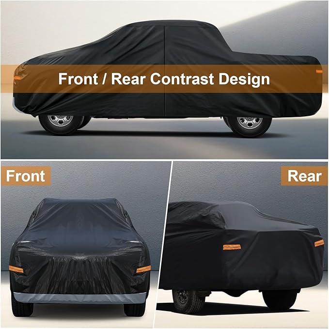 Kayme Truck Cover Custom Fit Dodge Ram 1500(1994-2001) Quad/Extended Cab Long Bed. Full Exterior Heavy Duty Outdoor Pickup Truck Car Cover Waterproof All Weather.Car Tarp for Wind Sun Dust Protection.