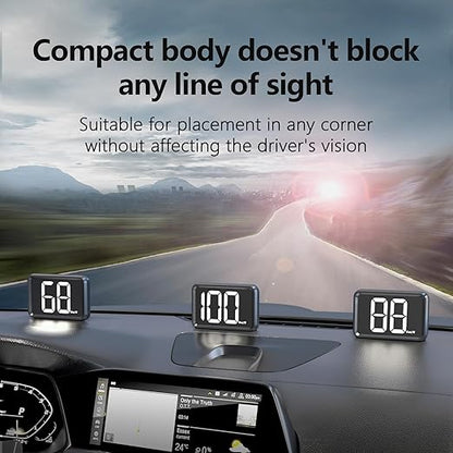 GPS Digital Speed Meter with MPH, Car Head Up Display for All Cars, USB Cable Plug & Play