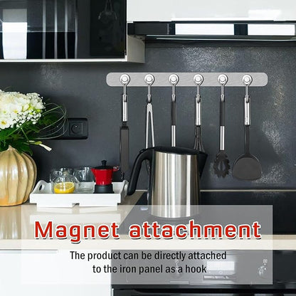FINDMAG 50 Pack Magnetic Hooks, 30 LB+ Magnet Hooks for Refrigerator, Strong Neodymium Magnets with Hooks, Magnetic Hooks Heavy Duty for Cruise, Kitchen, Classroom, Beach Essentials, Silver