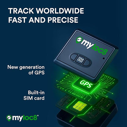GPS Tracker for Vehicles with Magnet – 4G LTE Real-Time Location Device with App, Built-in SIM, 14-Day Battery – Anti-Theft GPS Tracker for Car, Motorcycle, Scooter, Bike - 12-Mo Subscription Incl