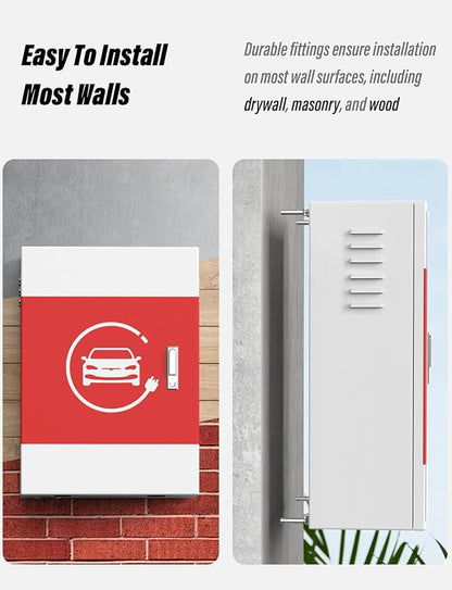 BMZX for Tesla Wall Charger Box Compatible with Tesla Wall Connector Gen 3, Indoor/Outdoor EV Charger Enclosure, Cable Organizer, Waterproof & Dustproof