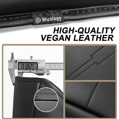 Muslogy Center Console Armrest Cover Compatible with 2017 2018 2019 2020 2021 2022 Honda CR-V Comfort Armrest Pad Arm Rest Cushion Vegan Leather Protector Black Regular Thick