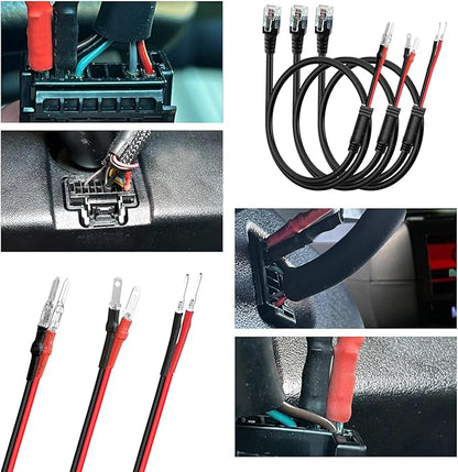 Radar Detector Mount,Rearview Mirror Rod Radar Mounting Bracket+Rearview Mirror Hard Wire Power Cord kit16,with Inline Fuse (for Escort Beltronics Vector Rocky Mountain Phantom-T Radar)