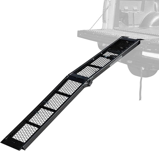 Rockland Heavy Duty Steel Loading Ramp, 800 LBS Capacity, 80" x 11", Portable Folding Truck Ramp with Handle for Motorcycles, Ebikes, Dirtbikes and ATVs, for Trailer and Pickup Truck, 1 Piece