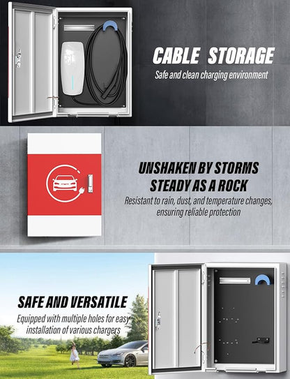 BMZX for Tesla Wall Charger Box Compatible with Tesla Wall Connector Gen 3, Indoor/Outdoor EV Charger Enclosure, Cable Organizer, Waterproof & Dustproof