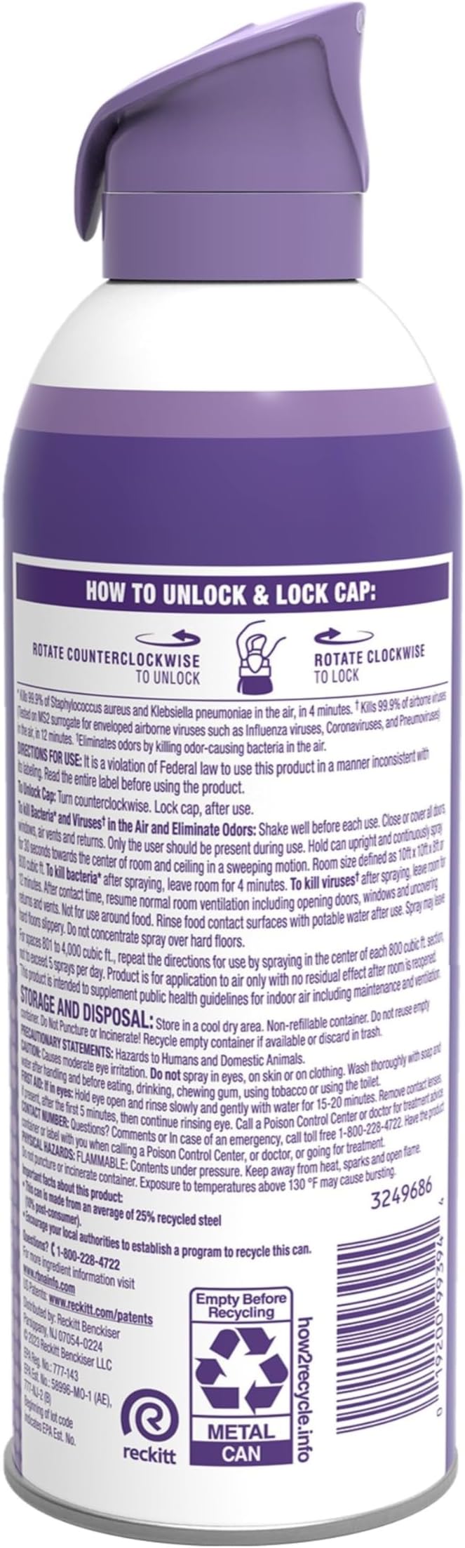 Lysol Air Sanitizer Spray with Odor Eliminator for Home & Office, Sanitizing Spray, Air Freshener Alternative, Light Breeze Scent, 10 oz (Pack of 3)