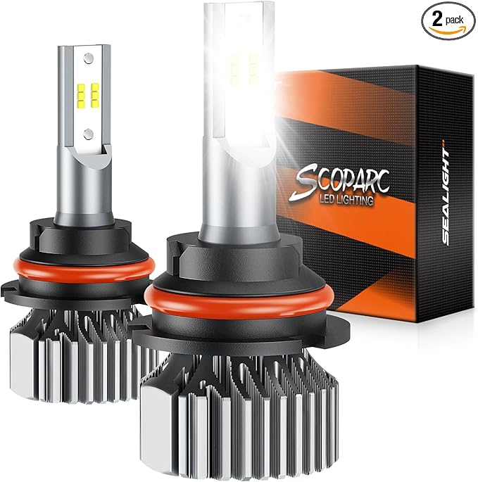 SEALIGHT S1 Series 9004 for ATVs & Powersports, 8×Brighteness Fog Lamps 1:1 Real Size 10 Years Lifespan, Pack of 2