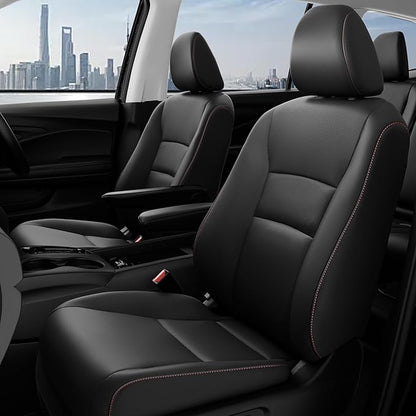 for Honda Pilot Seat Covers, Full Set Custom Car Seat Protectors Fit Pilot EX-L, Special Edition, Touring, Sport 2016 2017 2018 2019 2020 2021 2022 - 8 Seats, Full Coverage Waterproof, Black Red