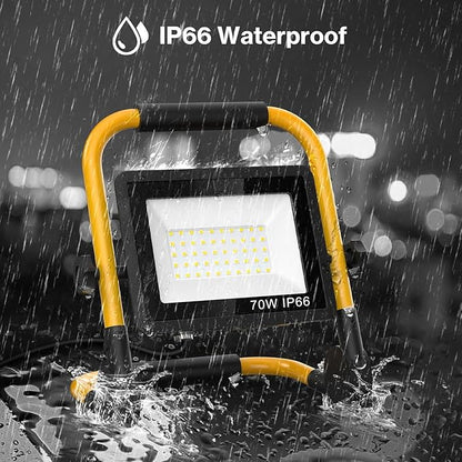 10000LM LED Work Light: Portable Work Light with 16.4FT/5m Cord - IP66 Waterproof Flood Light for Outdoor Indoor Job Site Workshop Garage Construction Site Lighting,Tool Gifts for Men Dad Him