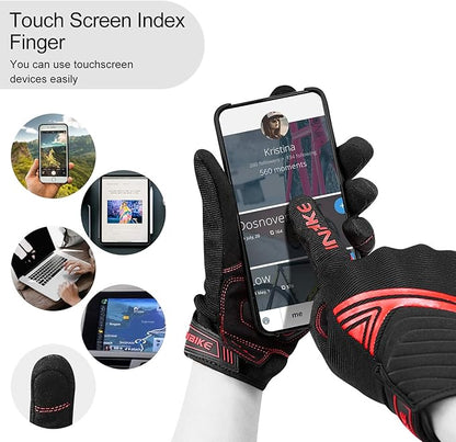 INBIKE Breathable Mesh Motorcycle Gloves Touchscreen with TPR Palm Pad Hard Knuckles