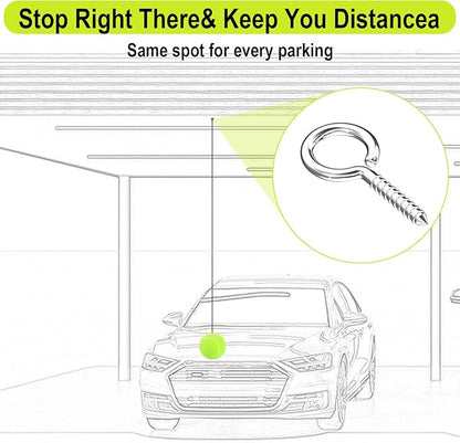Garage Tennis Ball Parking Aid, Parking Guide System for Garage Accessories, Stop Indicator, Parking Assist Ball, Aid-Parking Kit, Garage Car Stopper, Pack of 2