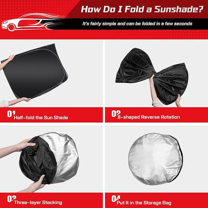 ARISMOTOR Windshield Sun Shade for Chevrolet Chevy Trax (LS 1RS LT 2RS ACTIV) 2024-2025 2026, Custom Fit Foldable Front Window Sunshade Sun Visor Protector, Block UV Rays Keep Your Car Cooler