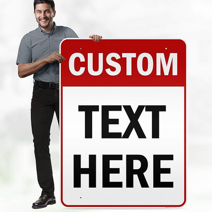 Custom Sign, Custom Sign for Business, Indoor/Outdoor use. 36x48 Inches, Reflective, Rust Free DiBound, Fade Resistant, Made in USA by My Sign Center (Header)
