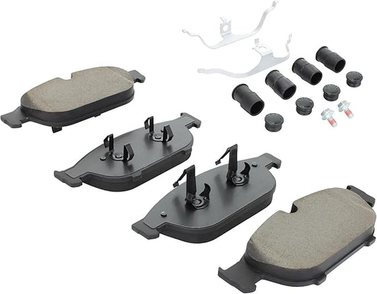 Premium Semi-Metallic Front Brake Pads (1001-1549M) Compatible with Audi A6 2017-2018, Audi A6 Quattro 2012-2019, Audi A7 Quattro 2012-2018, Audi A8 Quattro 2011-2016