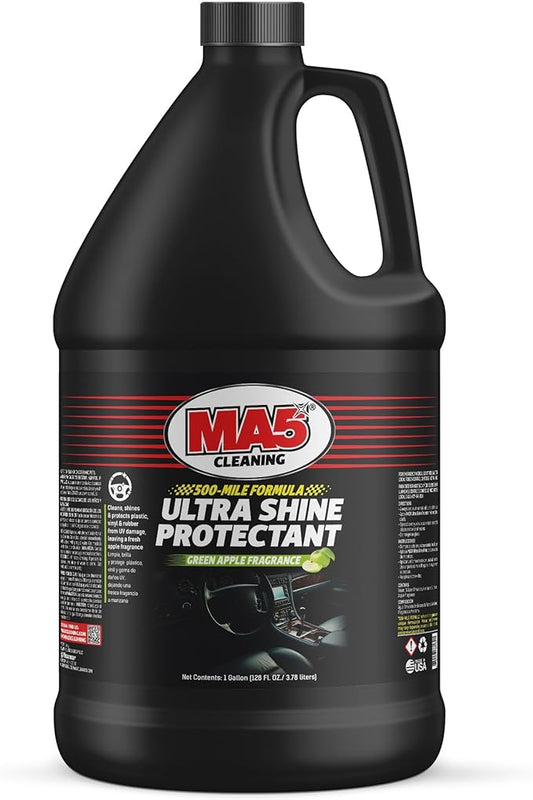 MA5X Ultra Shine Protectant | Car Interior Cleaner | Multi-Surface Car Interior Protectant with Green Apple Scent | UV Resistant | Gallon Refill | Pack of 1