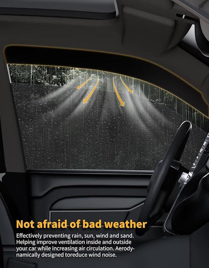 in-Channel Window Rain Guards Fit for Truck Chevy Silverado/GMC Sierra 2500HD 3500HD 2020-2025 Crew Cab Extra Durable Window Visors Window Deflectors Vent Shades Car Accessories-4 pcs 2-Q12