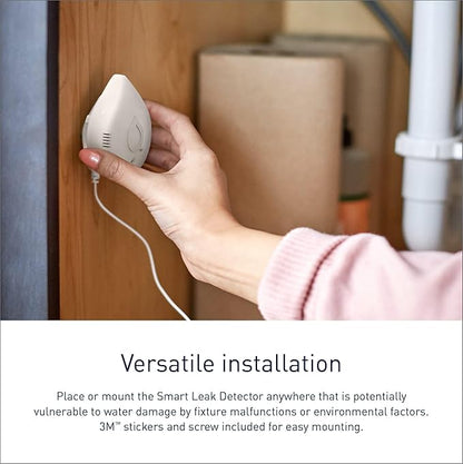 Moen Flo Smart Water Leak Detector, White, 4-Pack 920-005 + 2-Pack 6-Foot Leak Sensing Cable