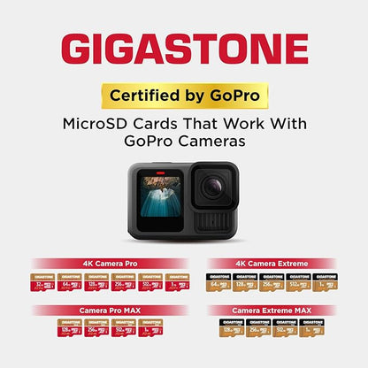 [5-Yrs Free Data Recovery] GIGASTONE 1TB Micro SD Card 4-Pack, 4K Camera Pro, R/W up to 150/130 MB/s, 4K Video Recording for GoPro, DJI, Drone, MicroSDXC Memory Card UHS-I U3 A2 V30, with Adapter