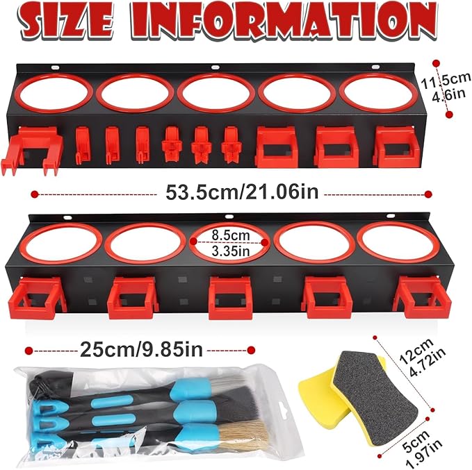 Spray Bottle Holders, Spray Bottle Rack Storage, Wall Mounted Spray Paint Can Rack,2 Pack Spray Bottles Holders Wall Mount, Spray Can Holder Rack,Cleaning Detailing Tools