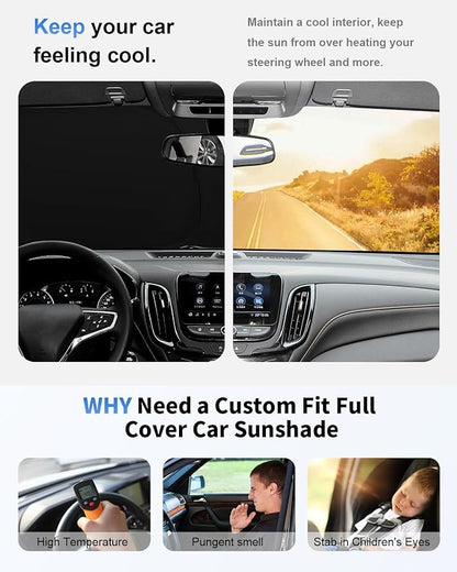 for Toyota 4Runner Windshield Sun Shade Sunshade for 2010-2025 4Runner Windshield Cover Custom-fit Toyota 4-Runner Car Front Window Shade Sun Visor Protector Shield Accessories Foldable Blocks UV Rays