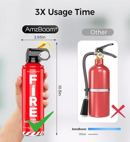 2-Pack Fire Extinguisher for Home, Kitchen, Car, and Grill with Mounting Bracket– Extinguishing Spray, Compact A, B, C, K – Eco-Friendly, Prevents Reignition.
