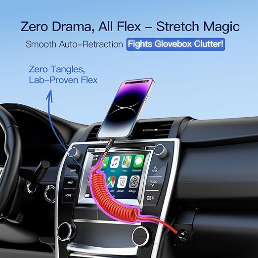 AGVEE 3ft Coiled Short USB-C to Lightning Charging Cable [MFI Certified] 30W PD Fast Charger Cord in Car for iPhone 14/13/12/11/XS/8/7/6/5 CarPlay, iPad, iPod, Red
