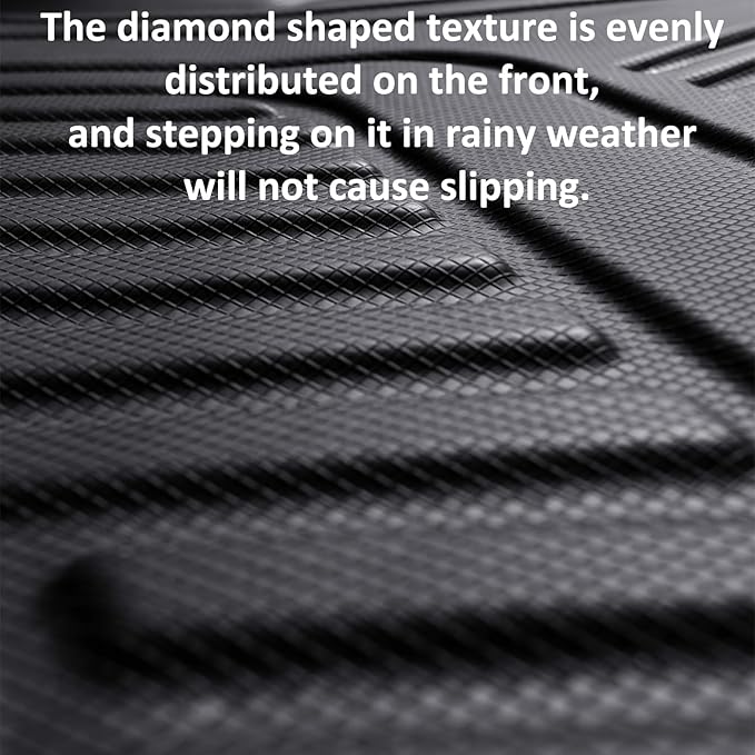 Car Foot Mats for Tesla Model Y with 4 TPE Materials On The Front and Rear Rows Suitable for All Weather Conditions Suitable for Model Y 2020-2024