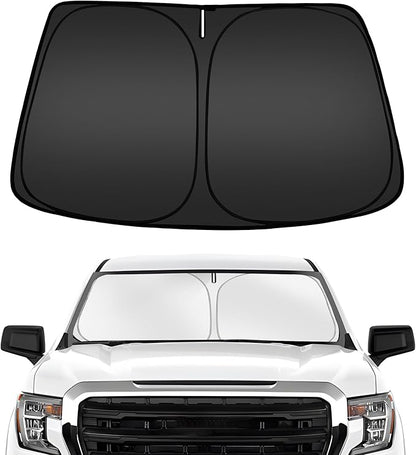 ARISMOTOR Windshield Sun Shade for GMC Sierra 1500 2500 3500 (SLT AT4 Denali) 2019-2025 2026, Custom Fit Foldable Front Window Sunshade Sun Visor Protector, Block UV Rays Keep Your Car Cooler