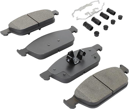 Premium Semi-Metallic Front Brake Pads (1001-1645M) Compatible with Ford Escape 2013-2019, Ford Focus 2013-2014, Ford Transit Connect 2014-2023